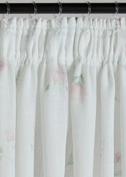 Voilage à imprimé floral (1 pce)