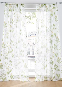 Voilage à imprimé floral (1 pce)