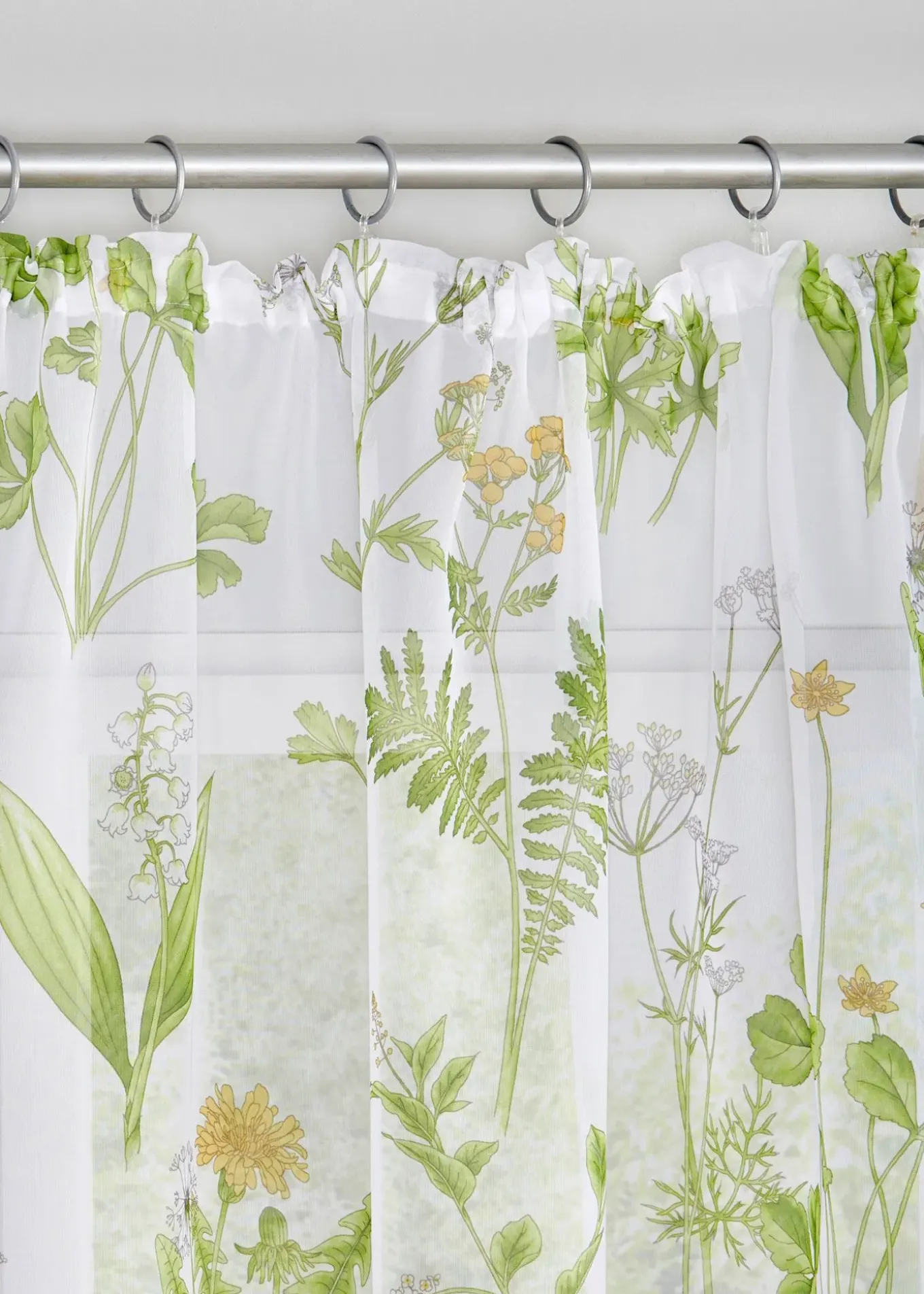 Voilage à imprimé floral (1 pce)