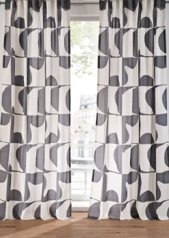 Voilage à imprimé graphique (1 pce)