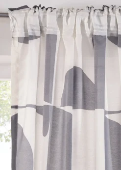 Voilage à imprimé graphique (1 pce)