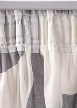 Voilage à imprimé graphique (1 pce)