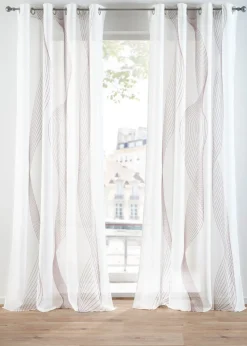 Voilage à imprimé vague (1 pce)