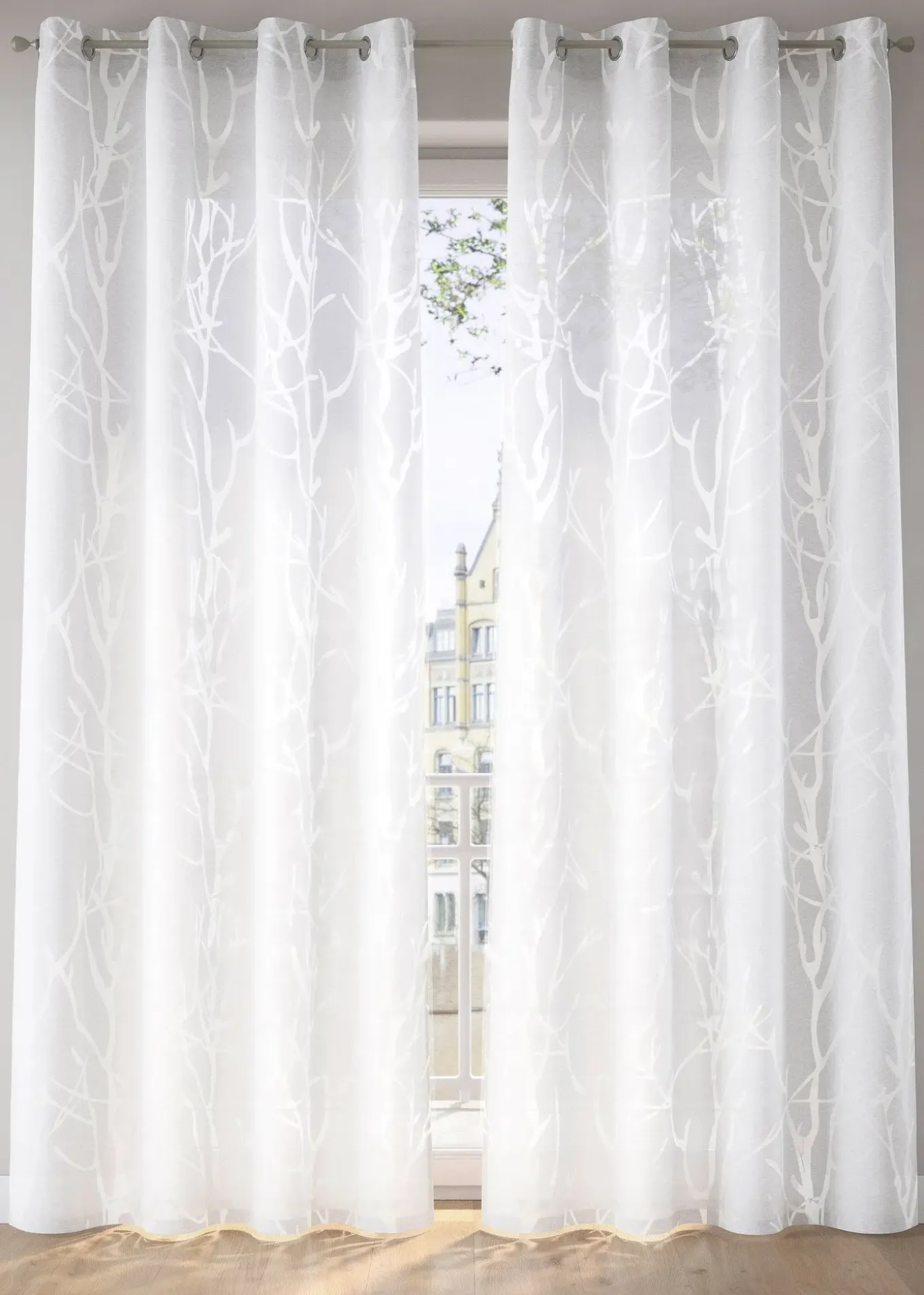 Voilage à motif dévoré (1 pce)