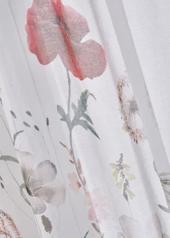 Voilage (1 pce.) à imprimé fleurs contenant du polyester recyclé