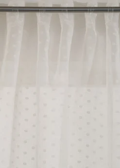 Voilage à pois jacquard (1 pce)