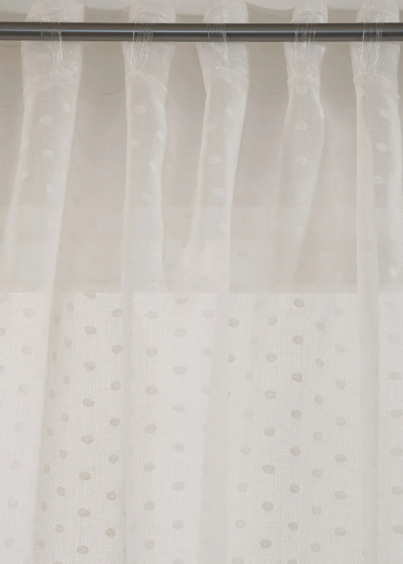 Voilage à pois jacquard (1 pce)