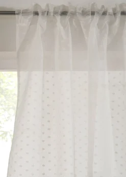 Voilage à pois jacquard (1 pce)