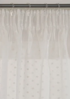 Voilage à pois jacquard (1 pce)