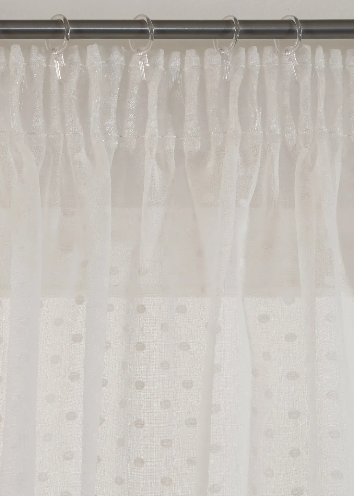 Voilage à pois jacquard (1 pce)