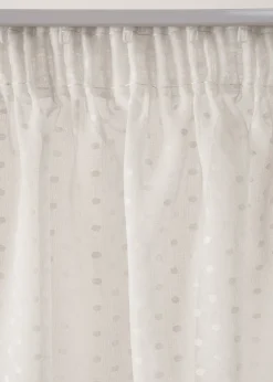 Voilage à pois jacquard (1 pce)