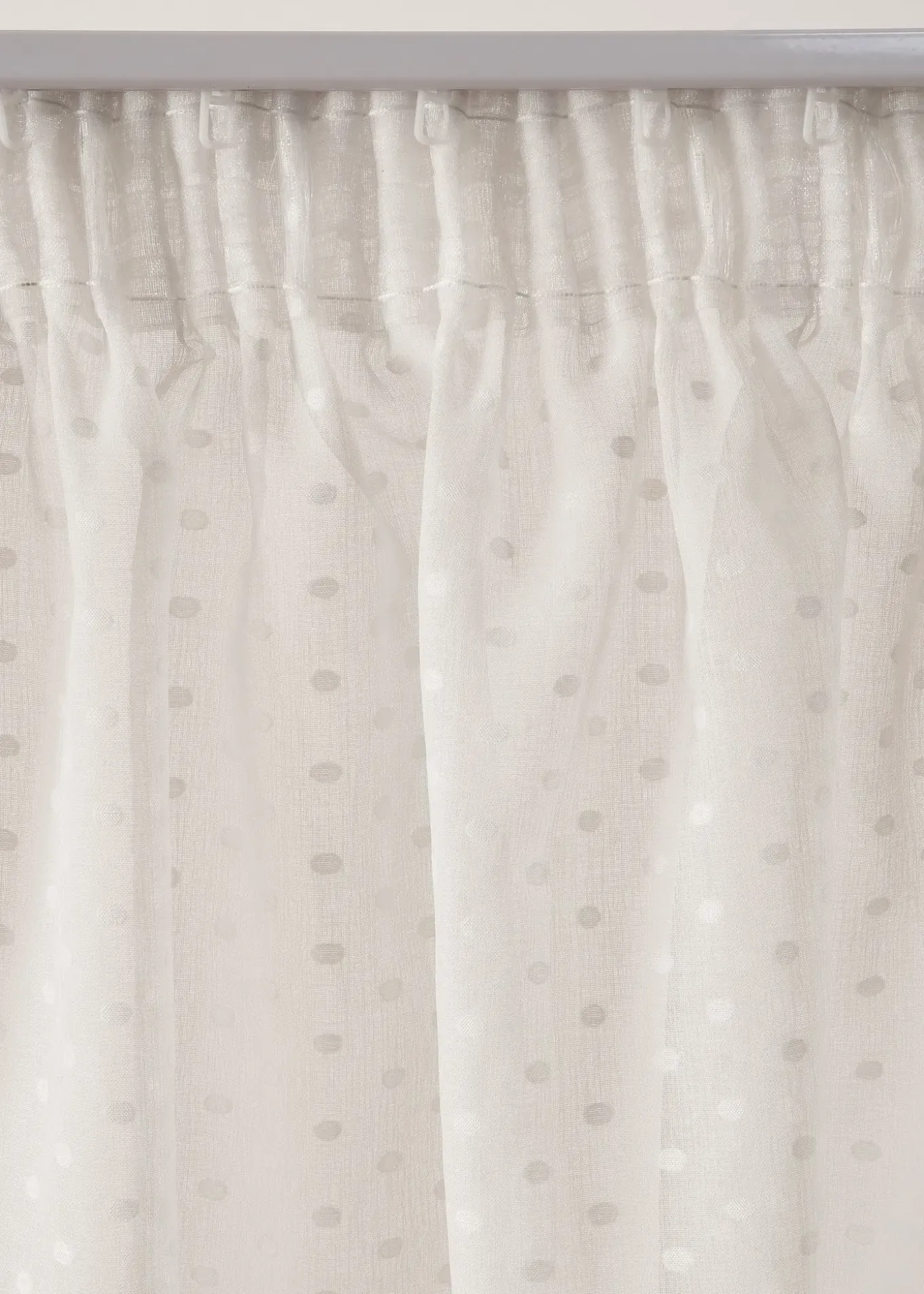 Voilage à pois jacquard (1 pce)