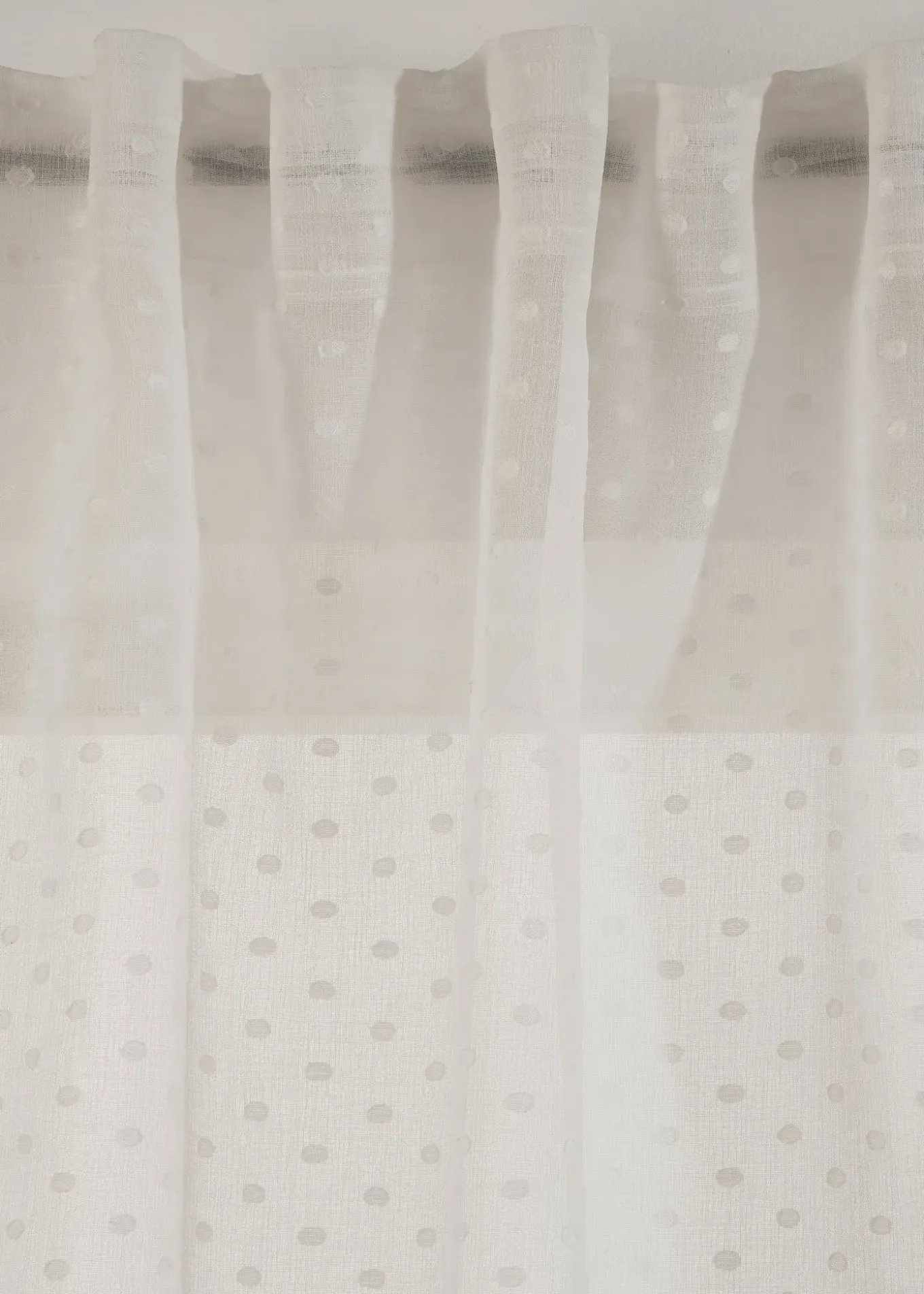 Voilage à pois jacquard (1 pce)