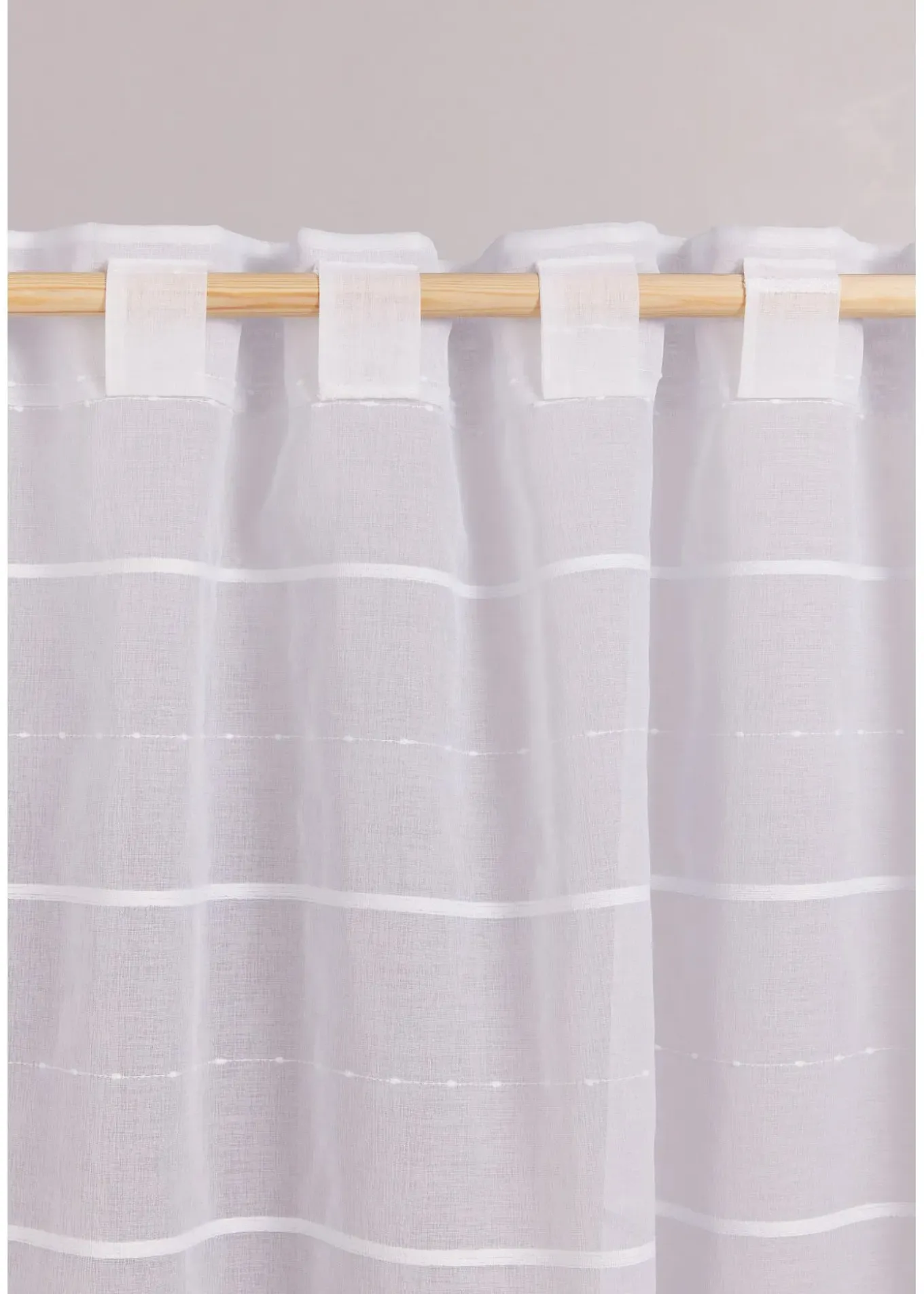 Voilage à rayures en 3D (1 pce)