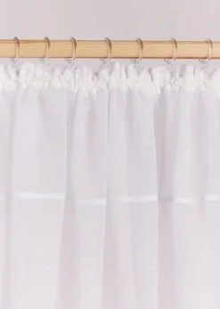 Voilage à rayures en 3D (1 pce)