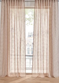 Voilage aspect lin (1 pce.)