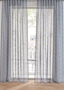 Voilage aspect lin (1 pce.)