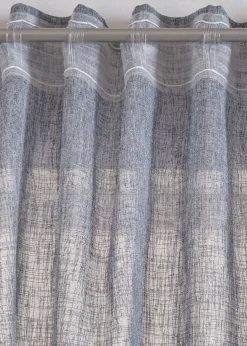 Voilage aspect lin (1 pce.)