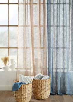 Voilage aspect lin (1 pce.)