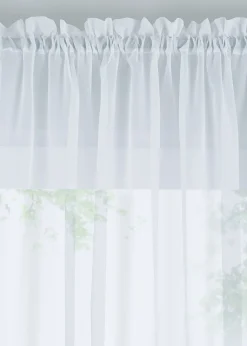 Voilage brodé avec embrasse (1 pce)