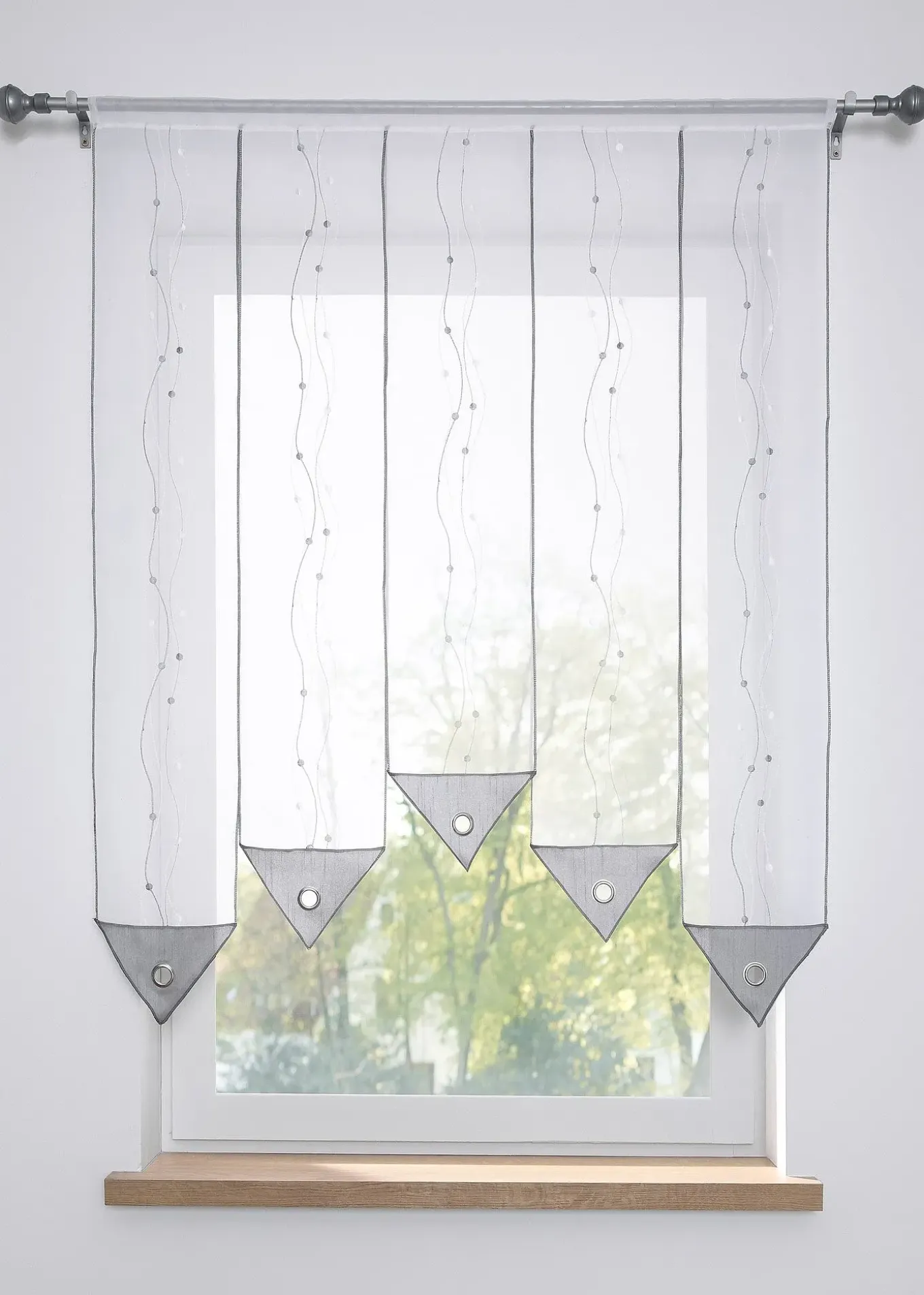 Voilage brodé en pointe (1 pce.)