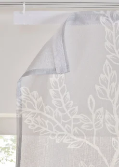 Voilage coulissant à imprimé floral (1 pce)