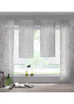 Voilage coulissant à imprimé floral (1 pce)