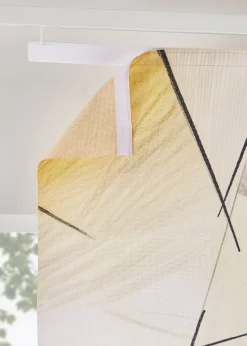 Voilage coulissant à imprimé rétro (1 pce)