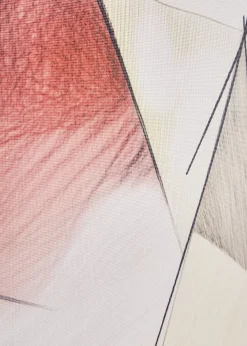 Voilage coulissant à imprimé rétro (1 pce)