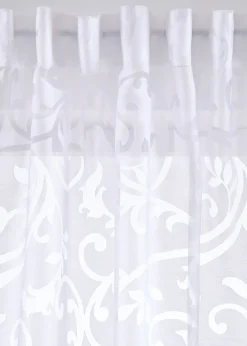 Voilage en dévoré à motif sarments (1 pce.)