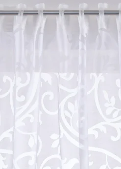 Voilage en dévoré à motif sarments (1 pce.)