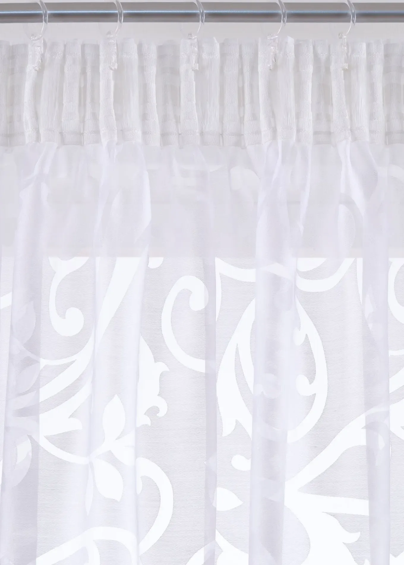 Voilage en dévoré à motif sarments (1 pce.)