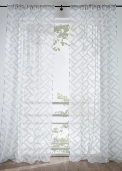 Voilage en tissu dévoré (1 pce)