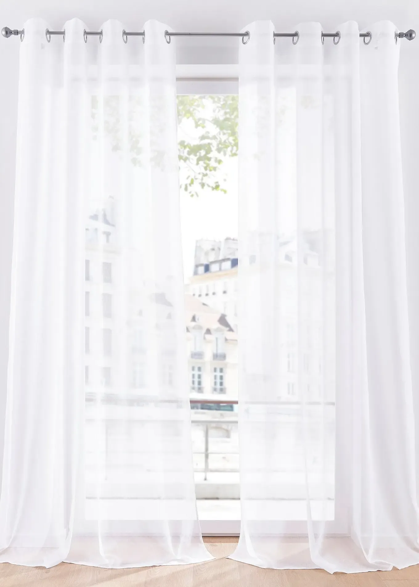 Voilage finement texturé (1 pce), aussi en XXL