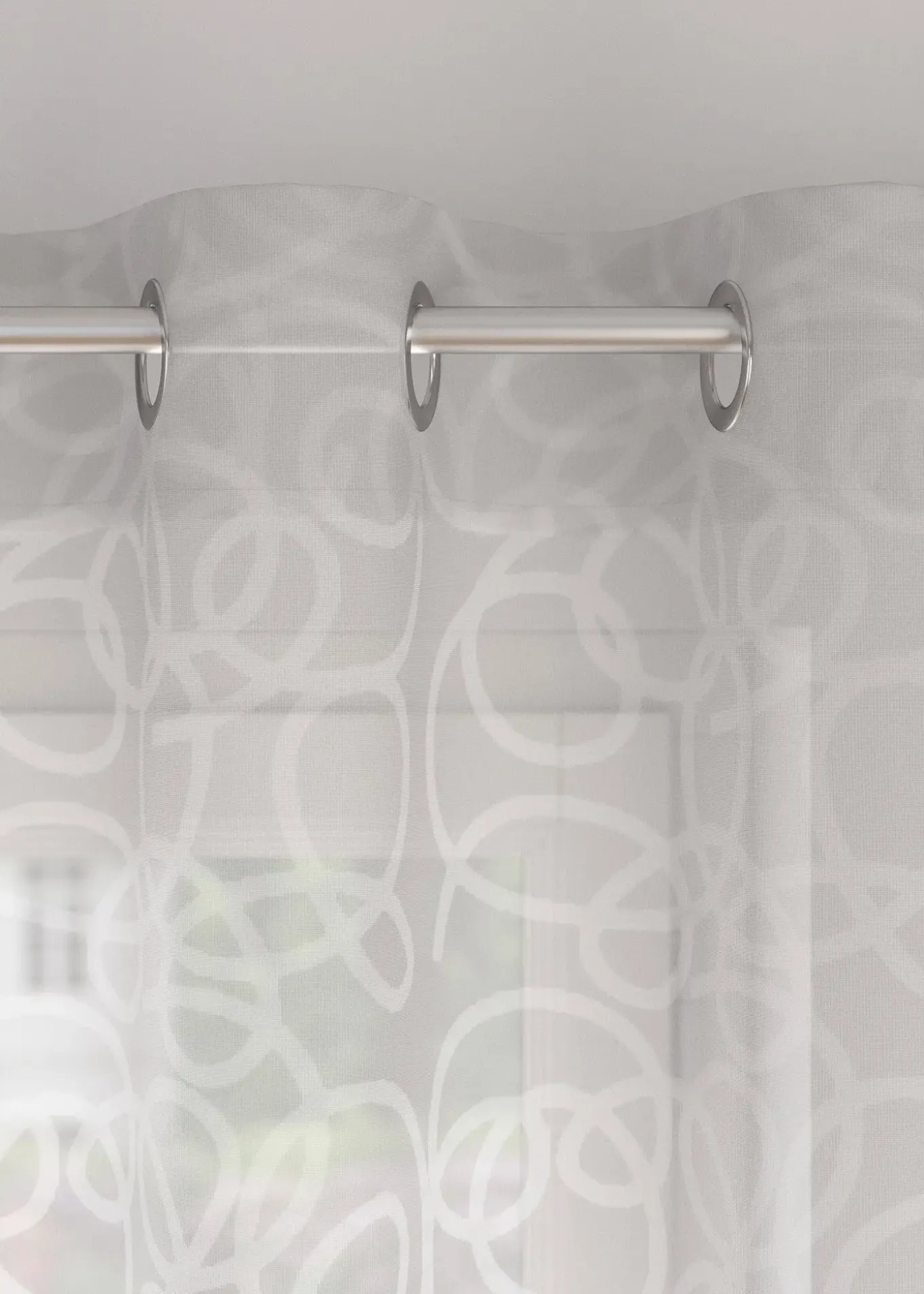 Voilage imprimé (1 pce)