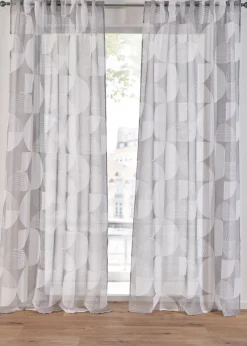 Voilage imprimé (1 pce) avec polyester recyclé