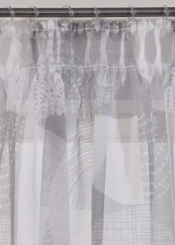 Voilage imprimé (1 pce) avec polyester recyclé