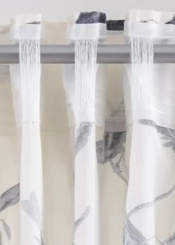 Voilage imprimé oiseau (1 pce.)