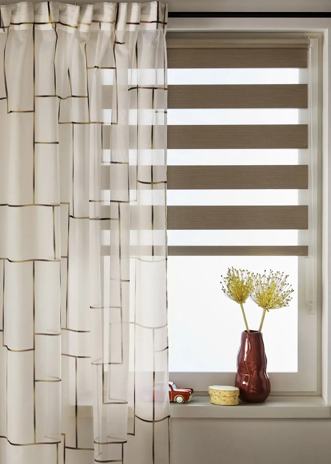 Voilage imprimé (1 pce)