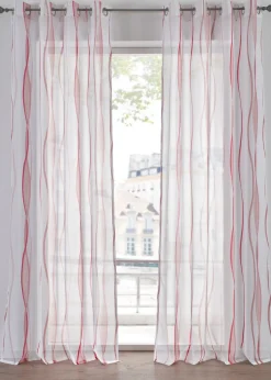 Voilage imprimé vagues (1 pce)