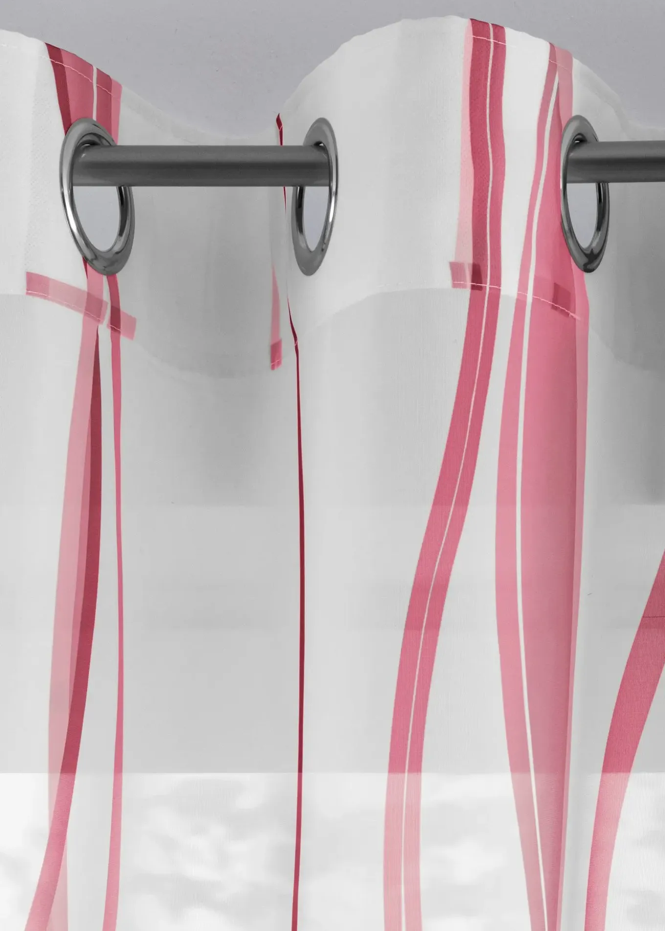 Voilage imprimé vagues (1 pce)