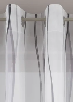 Voilage imprimé vagues (1 pce)