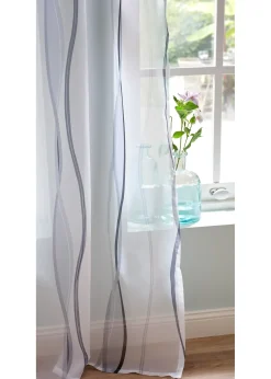 Voilage imprimé vagues (1 pce)