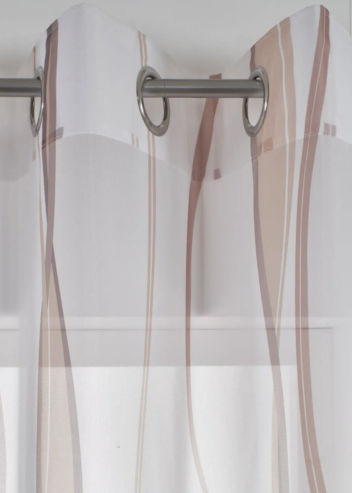 Voilage imprimé vagues (1 pce)