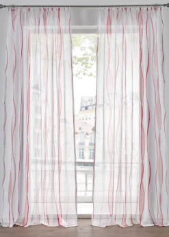 Voilage imprimé vagues (1 pce)