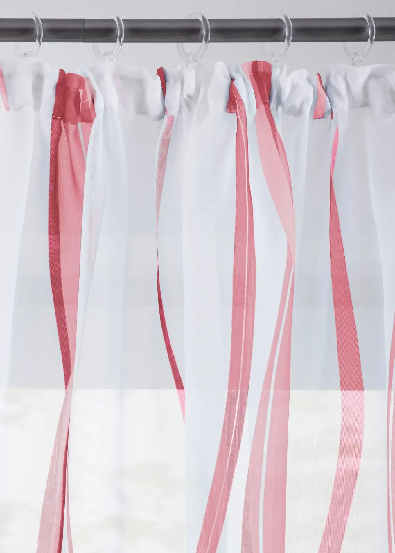 Voilage imprimé vagues (1 pce)