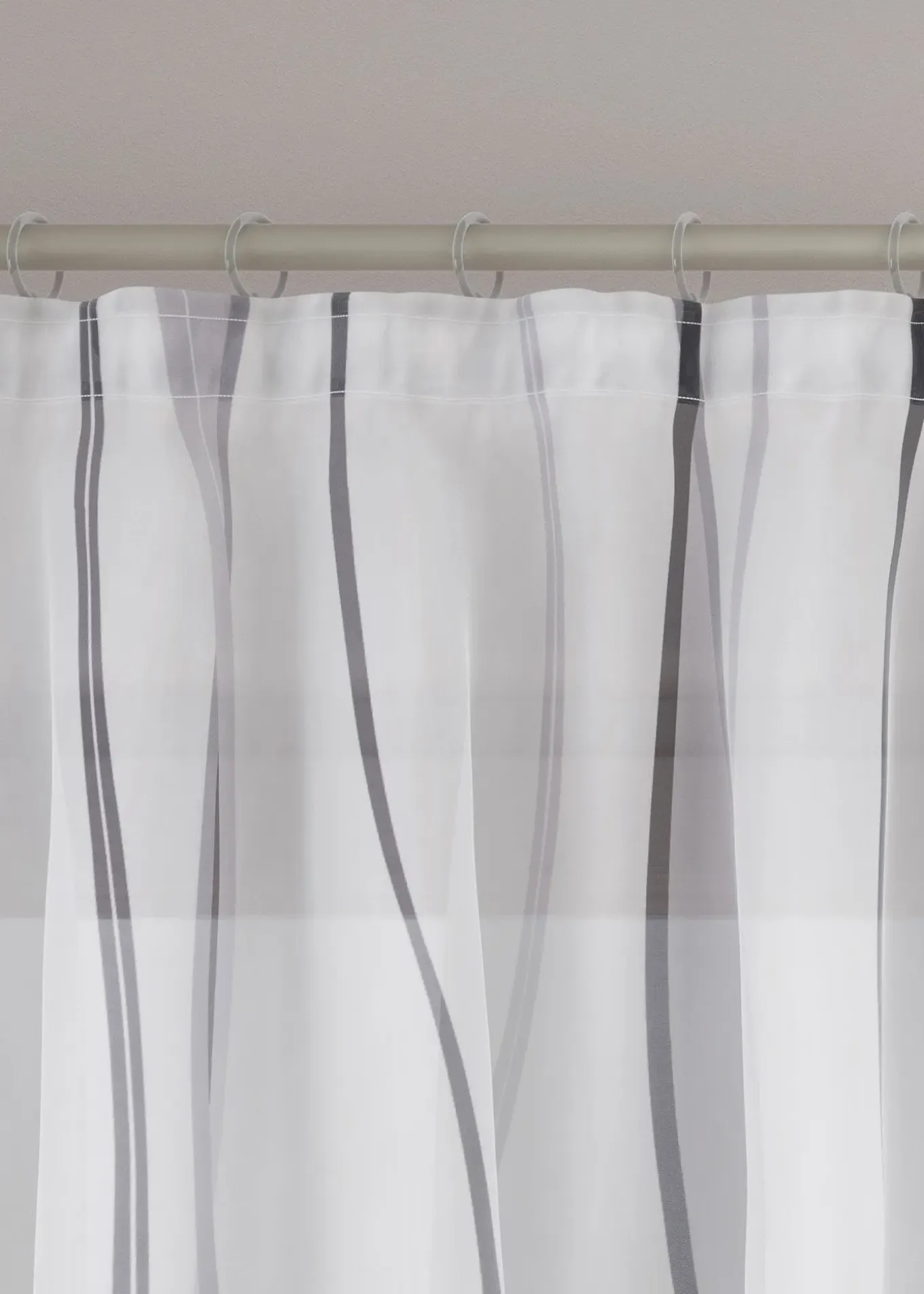 Voilage imprimé vagues (1 pce)