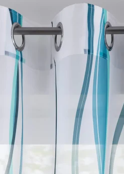 Voilage imprimé vagues (1 pce)