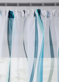 Voilage imprimé vagues (1 pce)