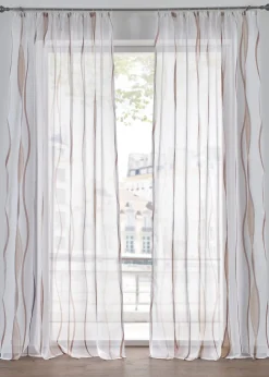 Voilage imprimé vagues (1 pce)